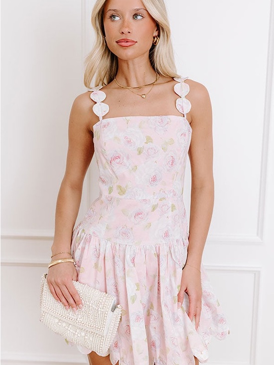Mable Dresses & Skirts - MABLE Pink Floral Mini Dress